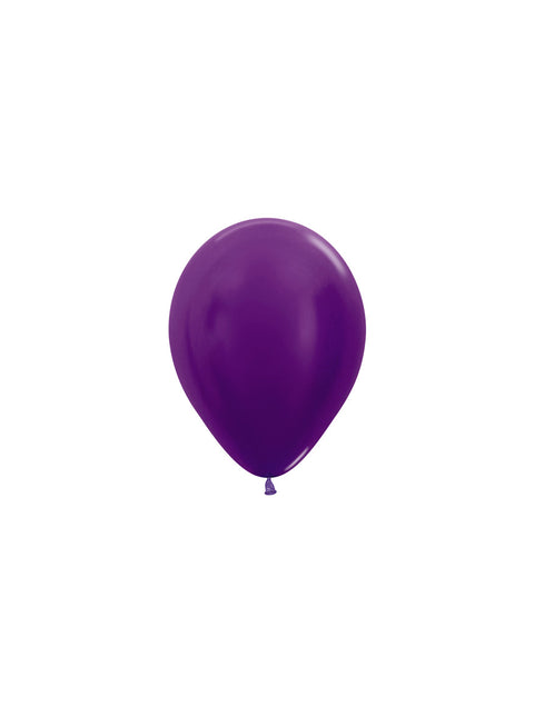 Globos Violeta Metalizado 12cm 50pcs