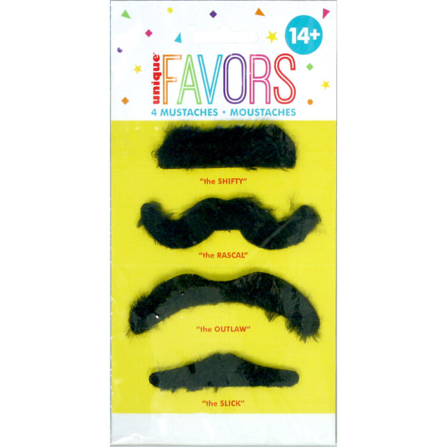 Bigotes postizos 8,3cm 4uds.