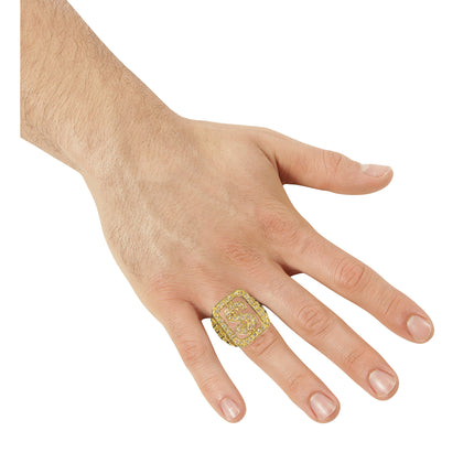 Anillo de diamantes de oro