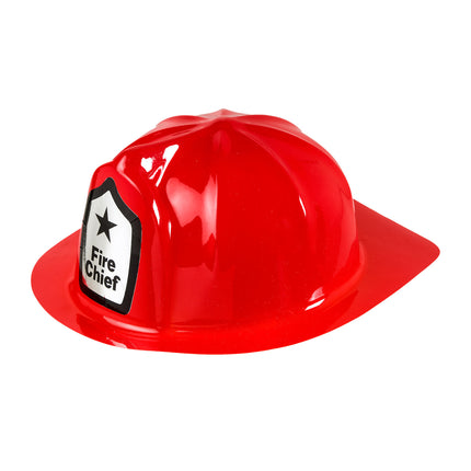 Casco de Bombero Rojo Jefe de Bomberos