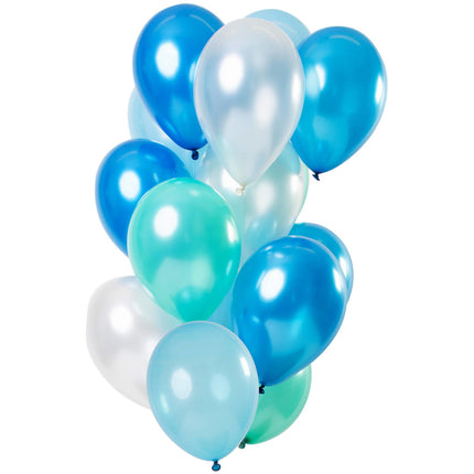 Globos Azul Azur Cromados 33cm 15pcs