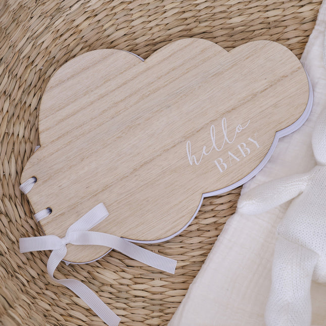 Libro de visitas beige Hello Baby 17cm