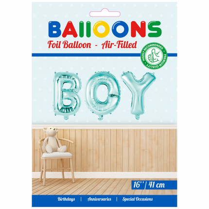 Globos Letra Set Niño Azul 41cm