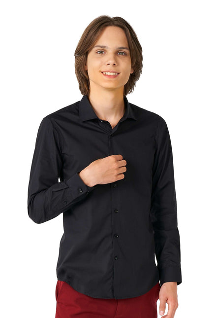 Camisa Negra Niño Adolescente OppoSuits