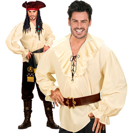 Blusa Beige Hombre Piratas/Renacimiento