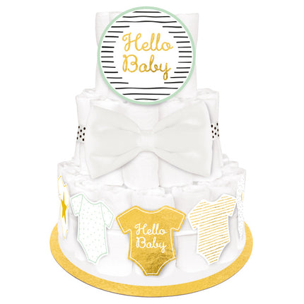 Kit de decoración de tartas Hello Baby 4 piezas