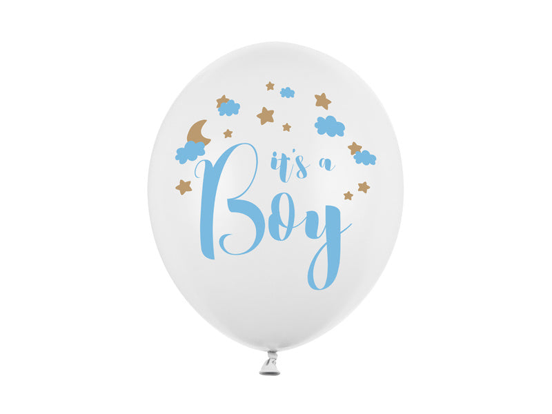 Globos Blancos Es Un Niño 30cm 6pcs