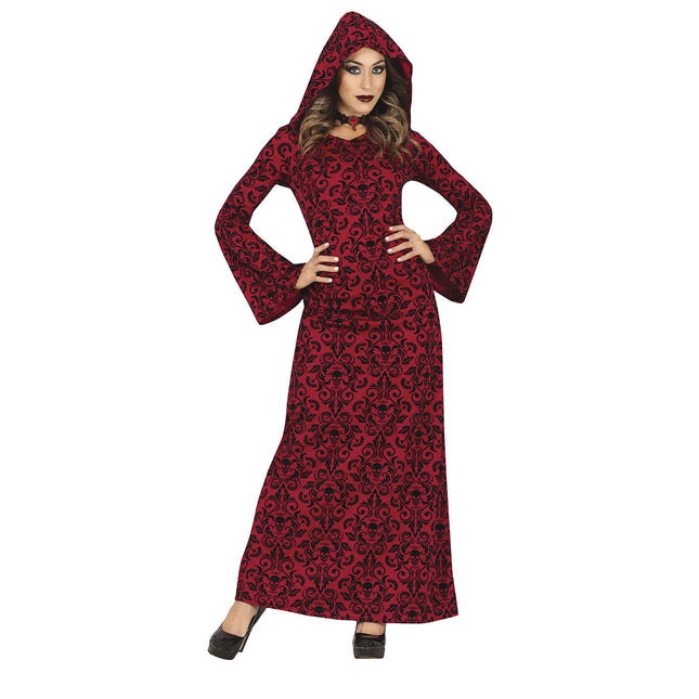 Vestido de bruja Damas rojo