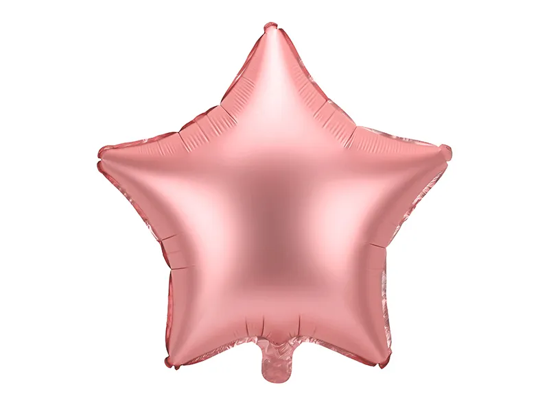 Globo de Helio Estrella Oro Rosa Vacío 48cm