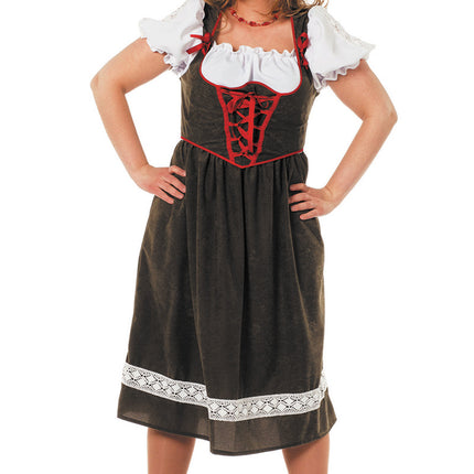 Vestido Dirndl Oktoberfest Largo Verde