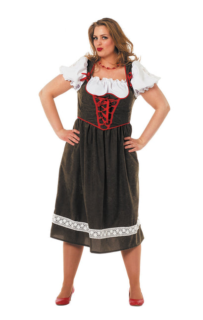 Vestido Dirndl Oktoberfest Largo Verde