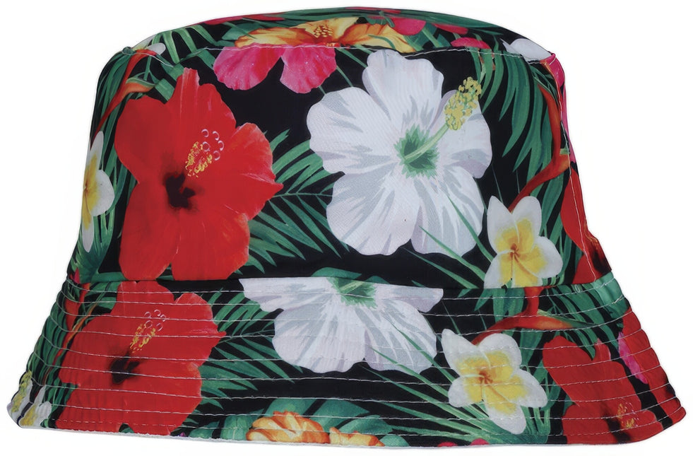 Sombrero cubo Hawaii Flores