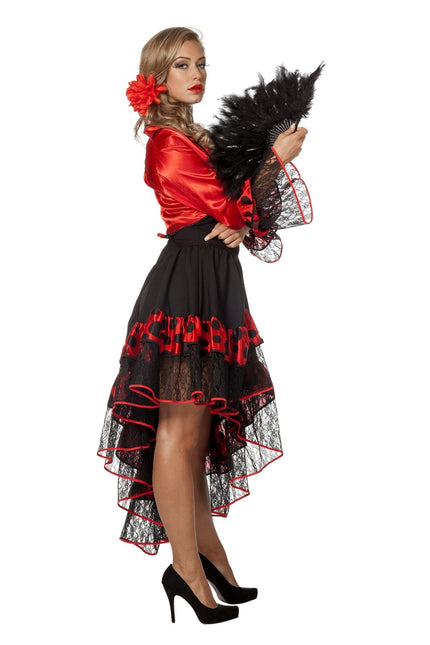 Traje Español Flamenco Rojo Negro