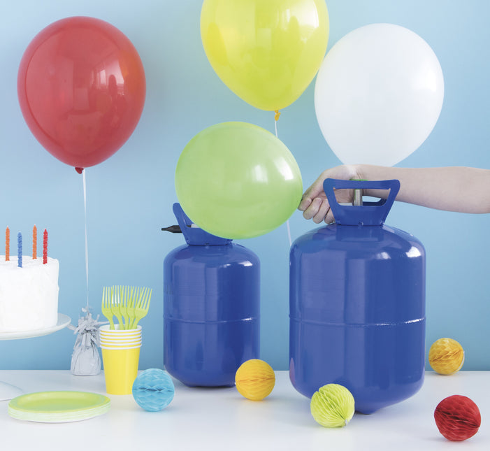 Bombona de helio con 200 globos y cinta