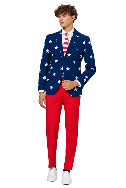 Traje USA Stars Stripes Hombre OppoSuits