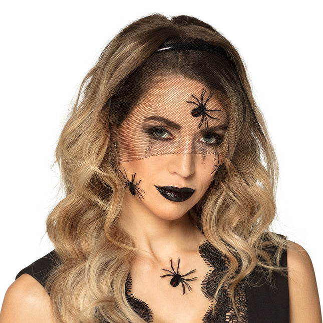 Set de maquillaje de Halloween Viuda Negra