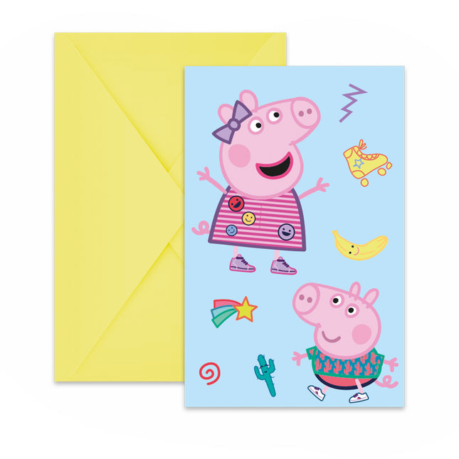 Invitaciones Peppa Pig 6pcs