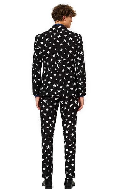 Traje Negro Blanco Estrellas Hombre OppoSuits