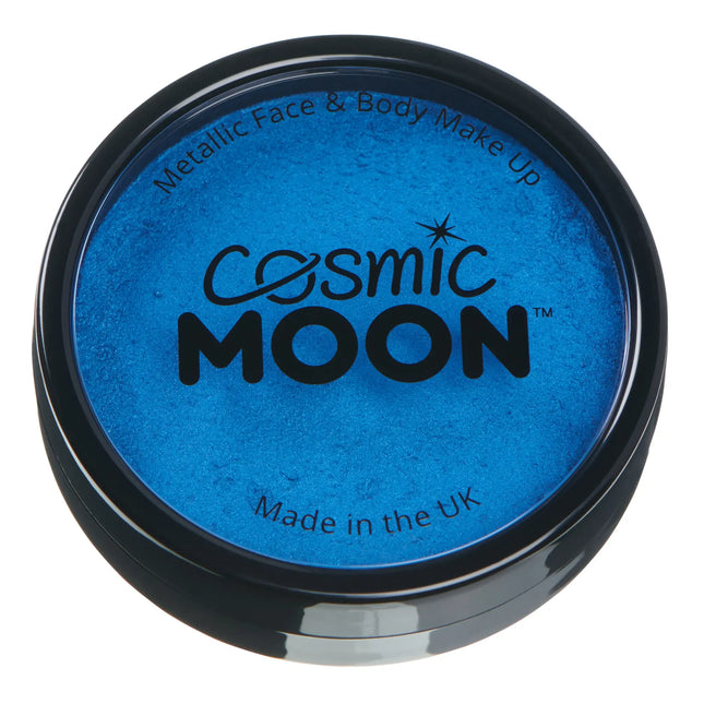 Luna Cósmica Pintura Facial Metalizada Pro Cake Pots Azul 36g