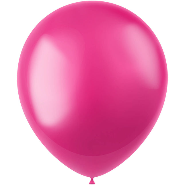 Globos Fucsia Rosa Fucsia Metalizado 33cm 100pcs