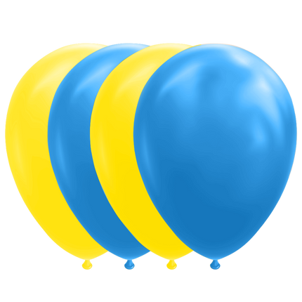 Globos Azul Amarillo 30cm 10pcs