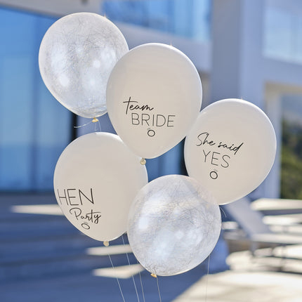 Globos Boda Equipo Novia 30cm 5pcs