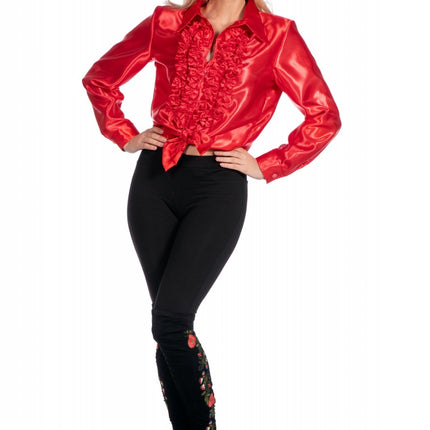 Blusa Disco Volantes Rojo