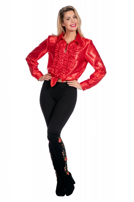 Blusa Disco Volantes Rojo