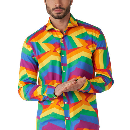 Camisa ZIG Zag Arco Iris Hombre OppoSuits