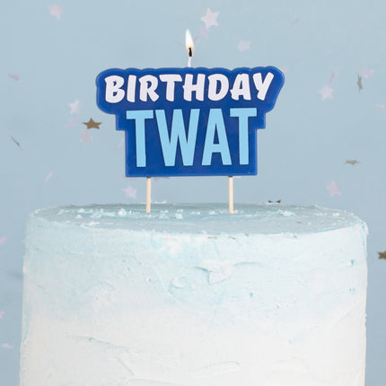 Vela Azul Cumpleaños Twat 5.8cm