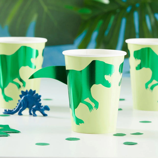 Vasos de dinosaurio 8 uds.