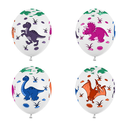 Globos de Dinosaurios de Colores 30cm 6pcs