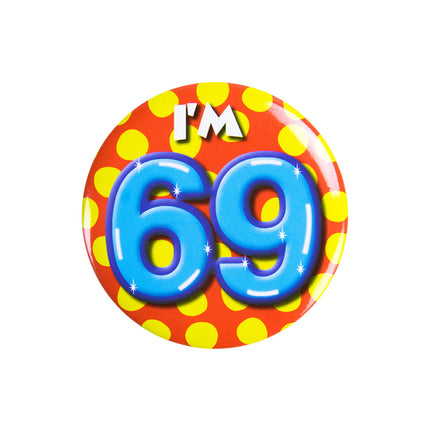 Tengo 69 años Botón 69 5,5cm