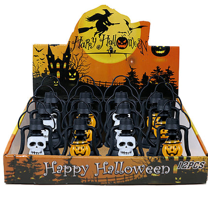 Negro Naranja Halloween Decoración de Mesa Calabaza Linterna 10cm