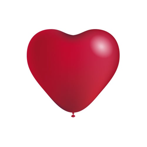 Globos Corazón Rojo 25cm 6pcs