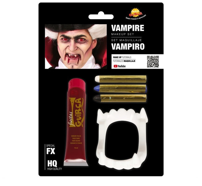 Set de maquillaje Vampiro con dientes 20ml