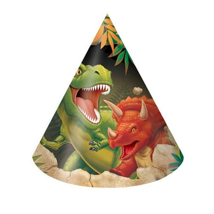 Sombreros de fiesta Dino 8 piezas