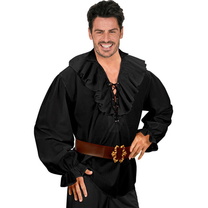 Blusa Negra Hombres Piratas/Renacimiento