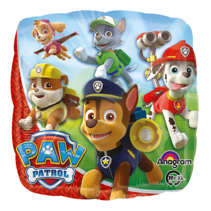 Globo de Helio Paw Patrol Cuadrado 43cm vacío