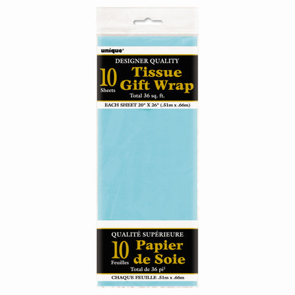 Papel secante azul claro 31cm 10uds.