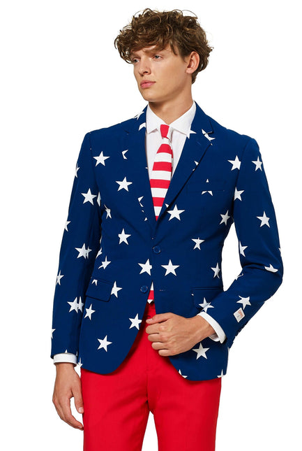 Traje USA Stars Stripes Hombre OppoSuits