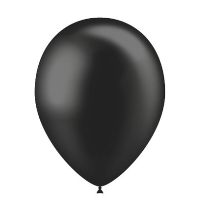 Globos Negros Metalizados 25cm 50pcs