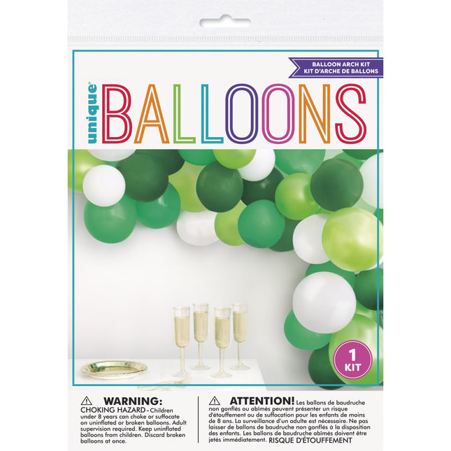 Arco de globos casero Set Verde 40 piezas