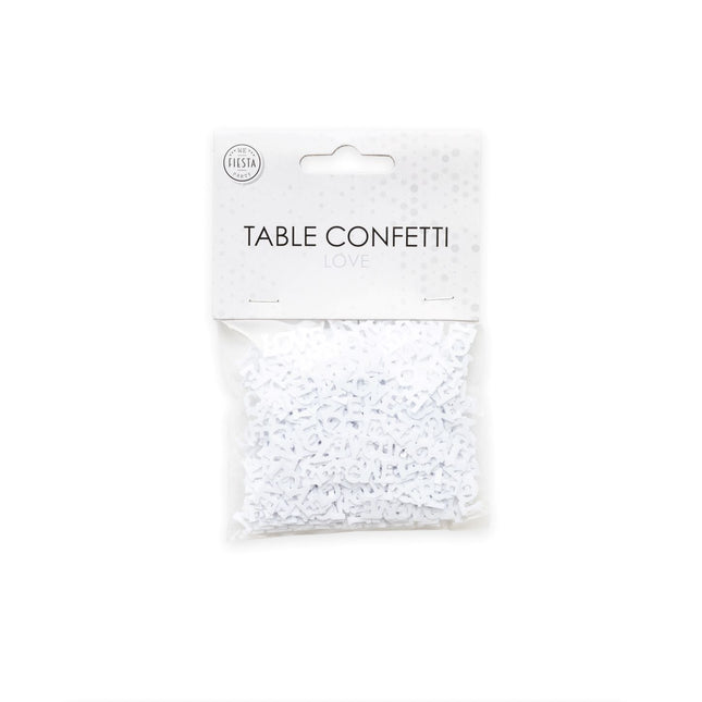 Confeti de mesa Love White