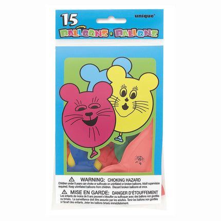 Globos Ratón 23cm 15pcs