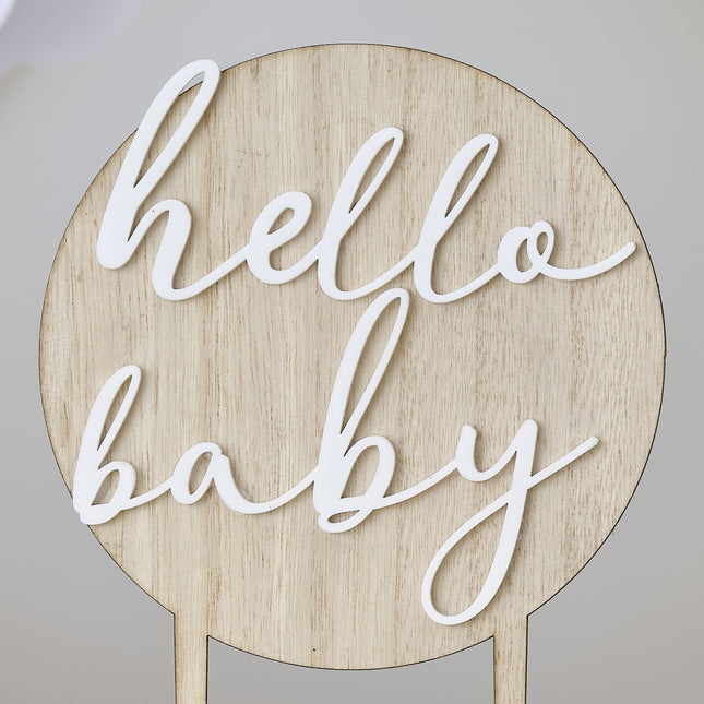 Adorno para tarta Hello Baby 12m