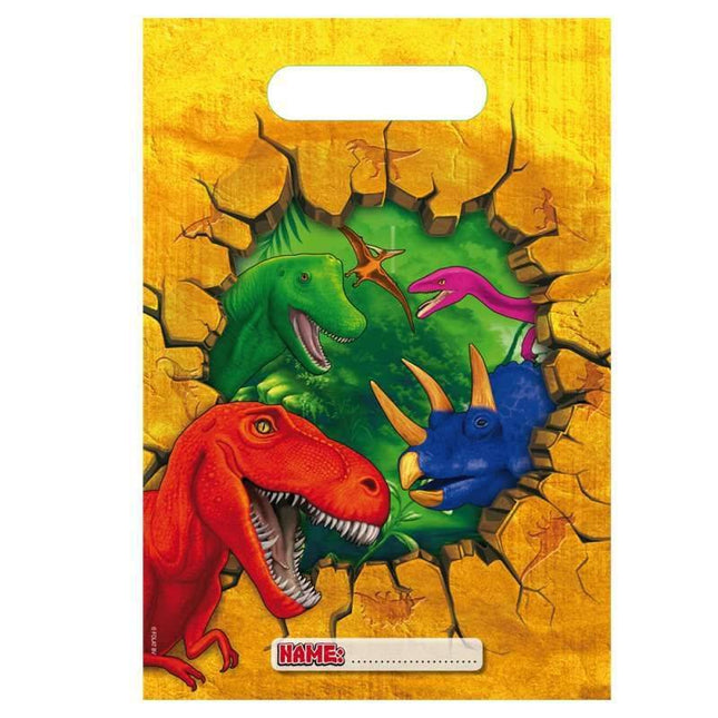 Bolsas para compartir de dinosaurios 23cm 6pcs