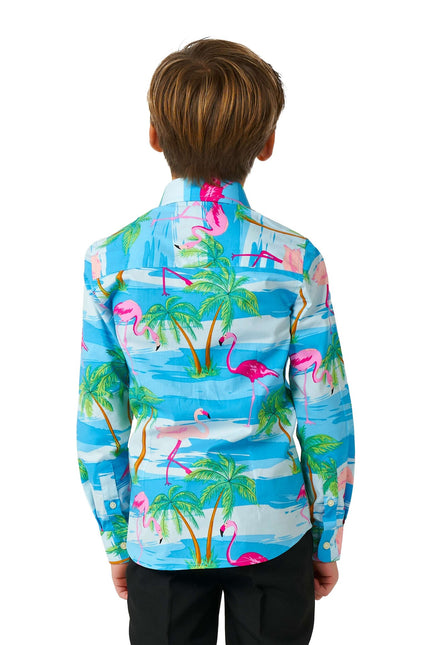 Camisa Hawaii Flamingo Niño OppoSuits