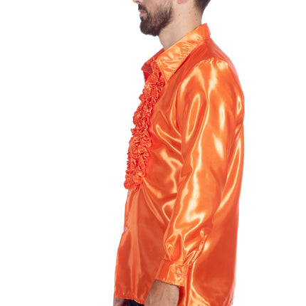 Blusa Disco Volantes Naranja Oscuro