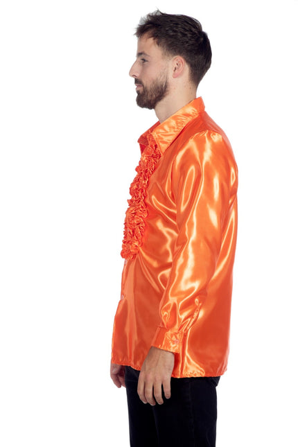 Blusa Disco Volantes Naranja Oscuro